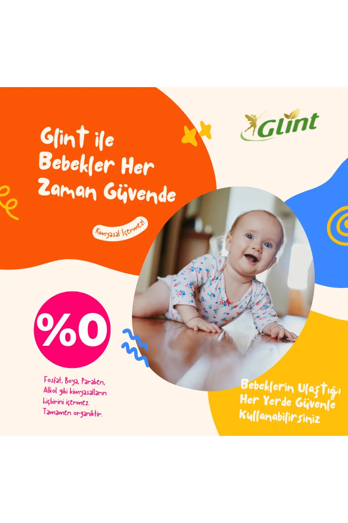 Glint Baby 1 Litre %100 Bitkisel Çamaşır Leke Çıkarıcı Bebek Genel Temizleyici 