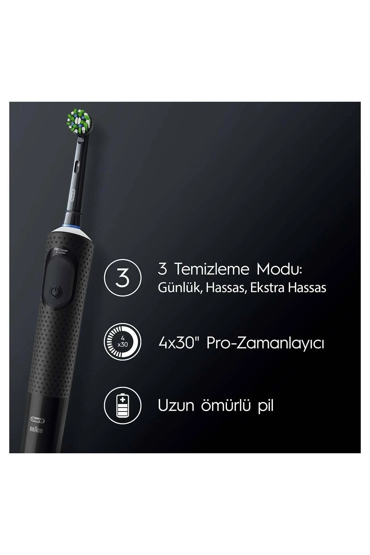 Oral-B D103 Vitality Pro Protect X Clear Şarjlı Diş Fırçası