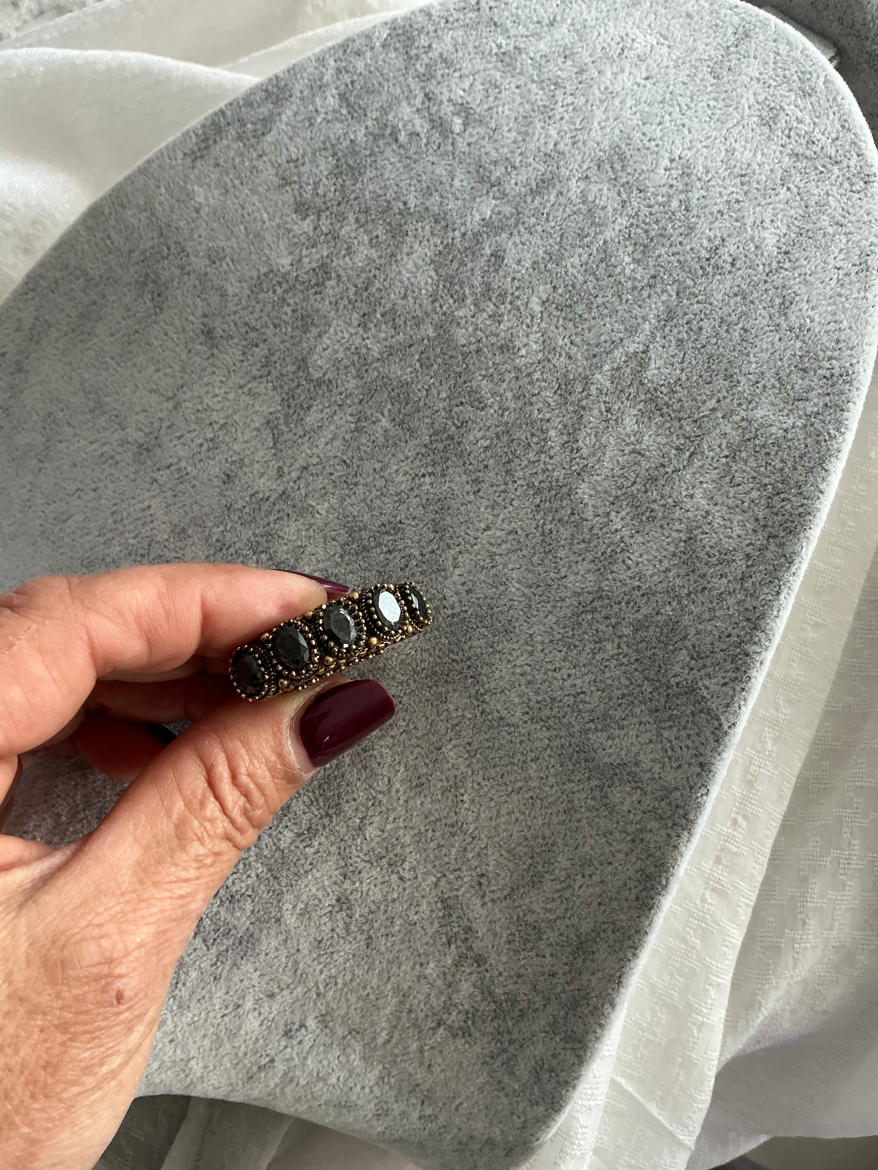 Beş Taş Bronz Yüzük