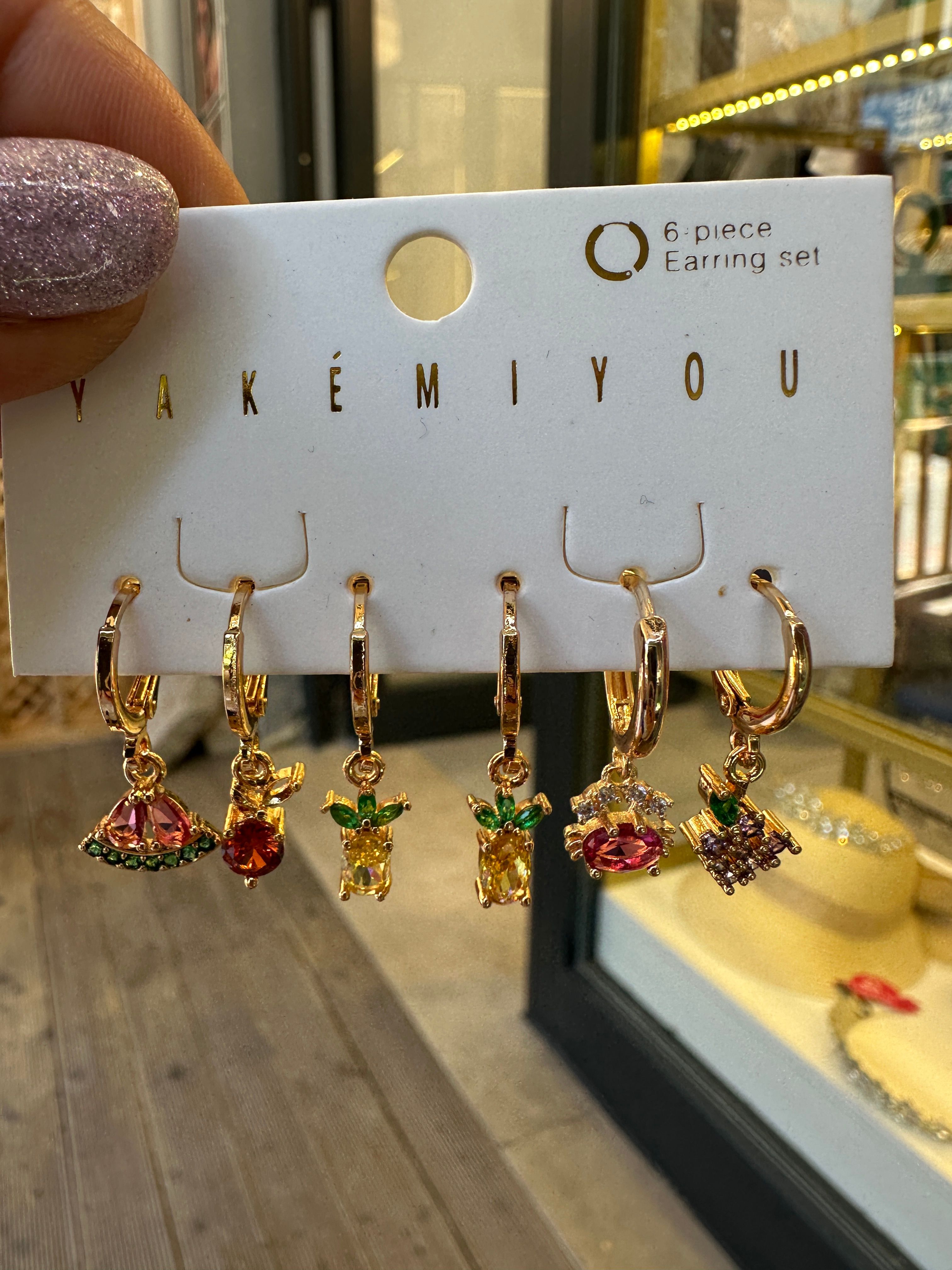Özel Seri Meyve 6 lı Set Küpe