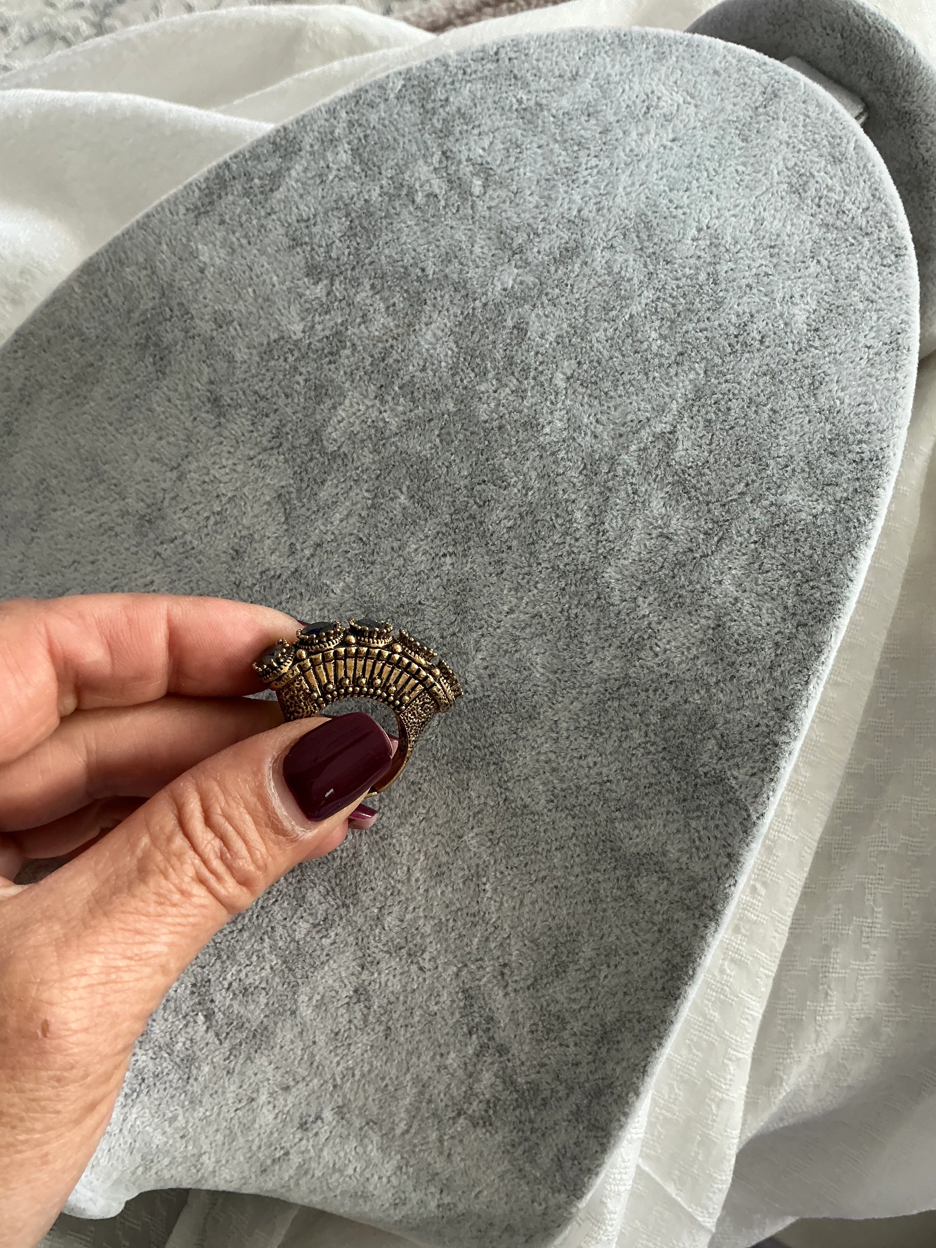 Beş Taş Bronz Yüzük