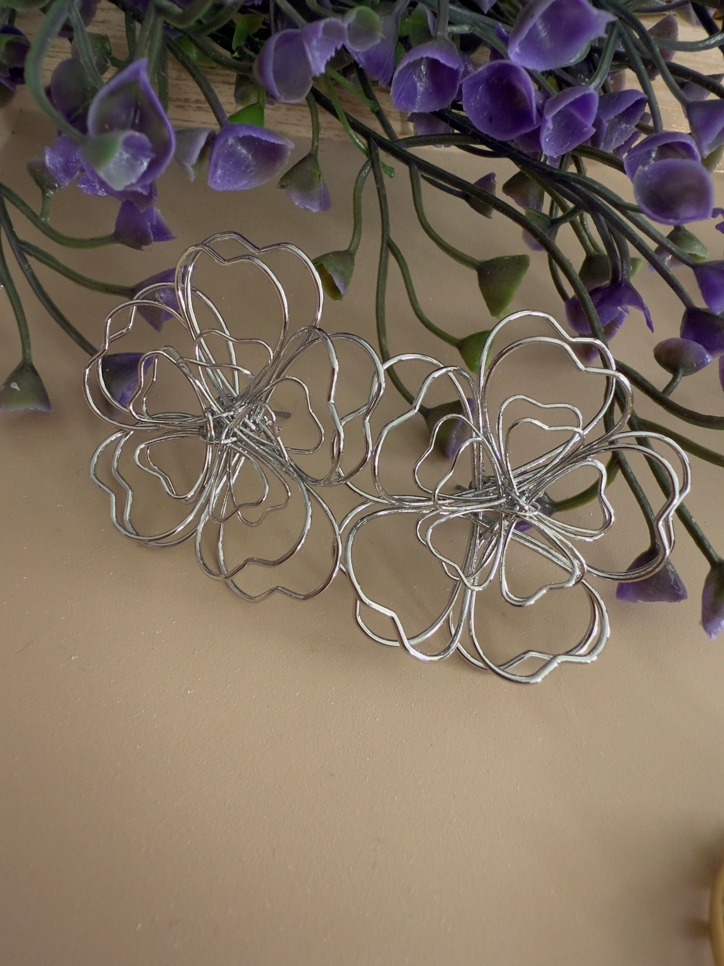 Silver Çiçek küpe