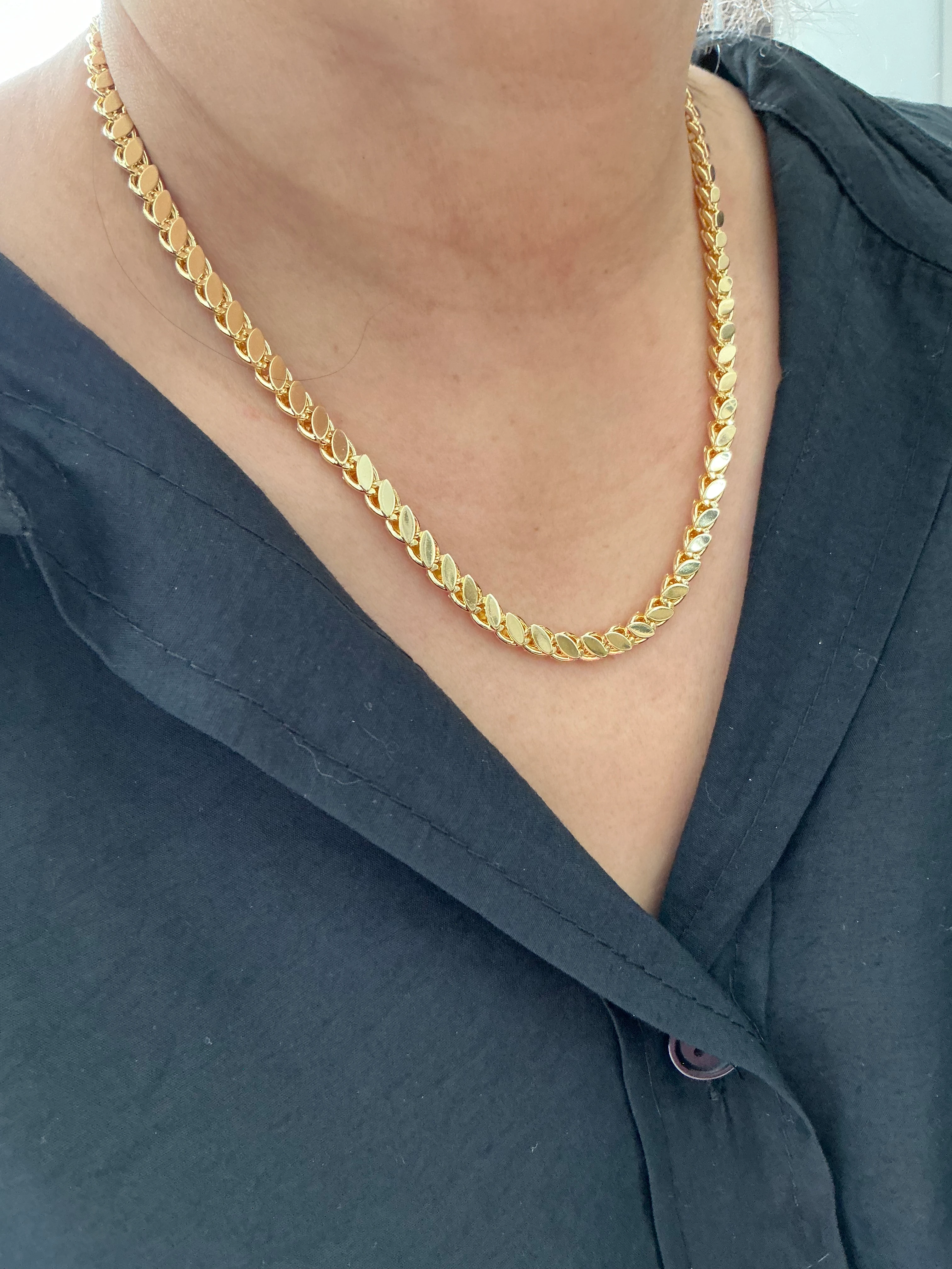 Arpa Zincir Gold Kolye