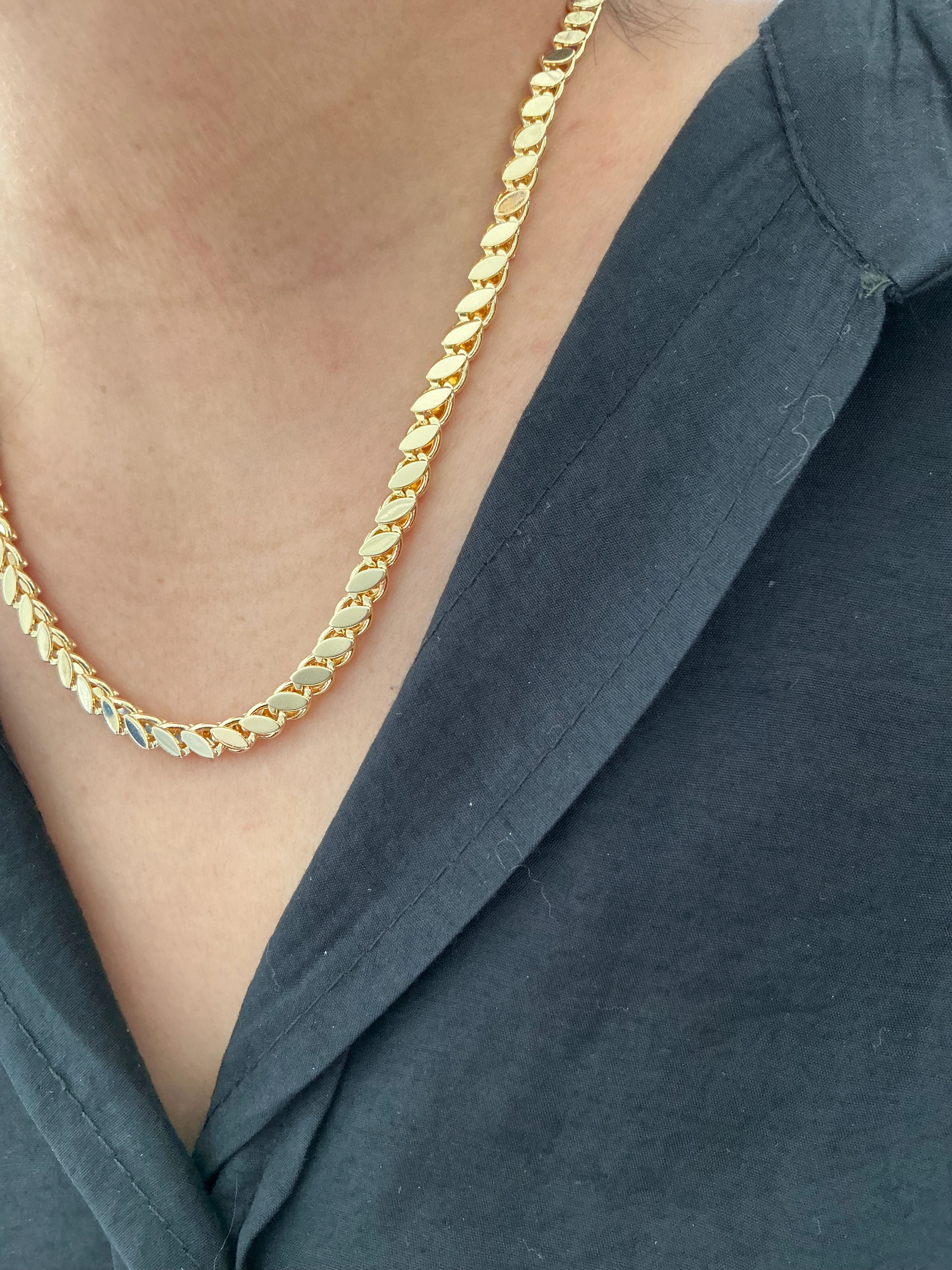 Arpa Zincir Gold Kolye