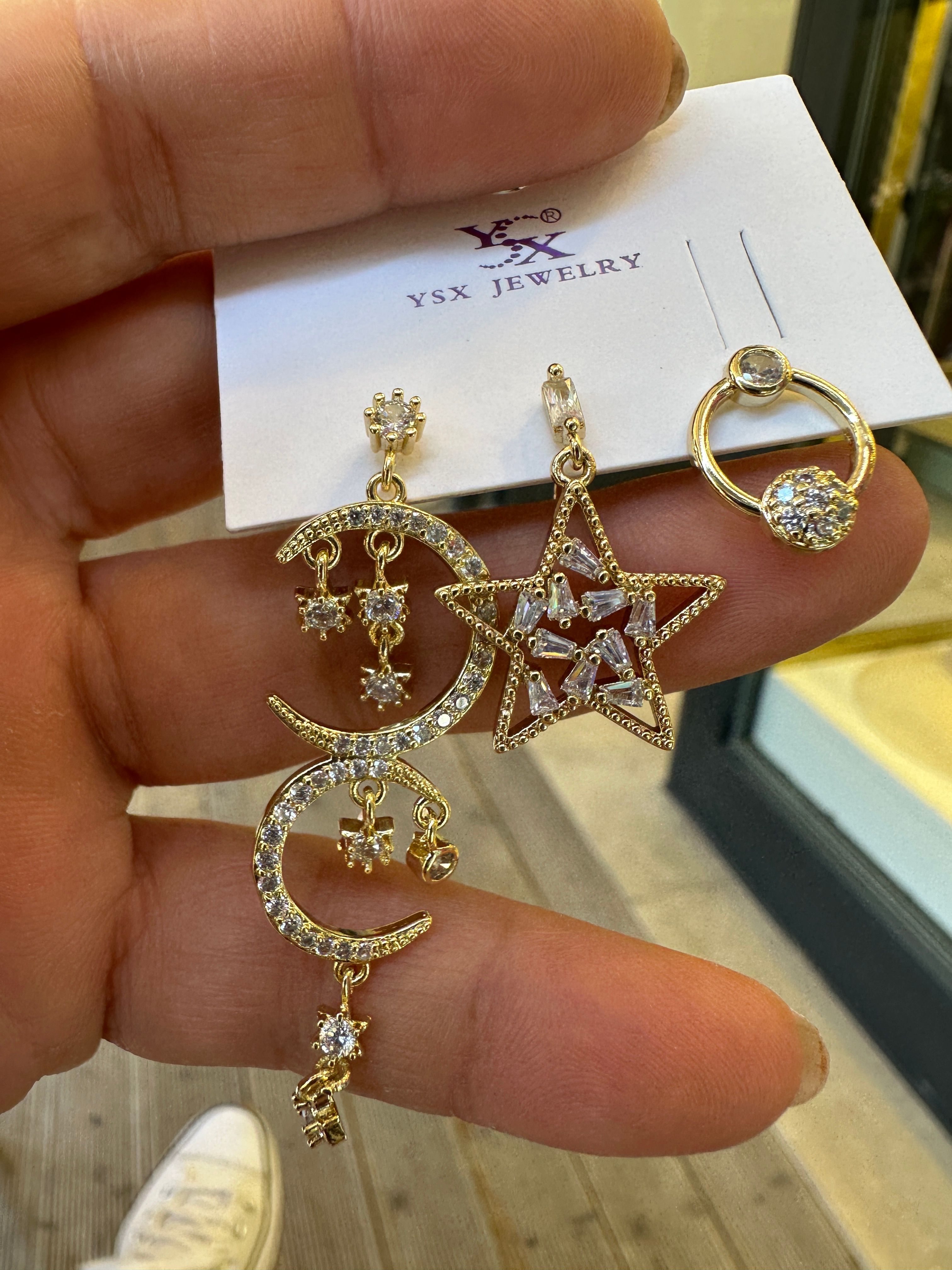 Özel Seri Yıldızlım Set Küpe