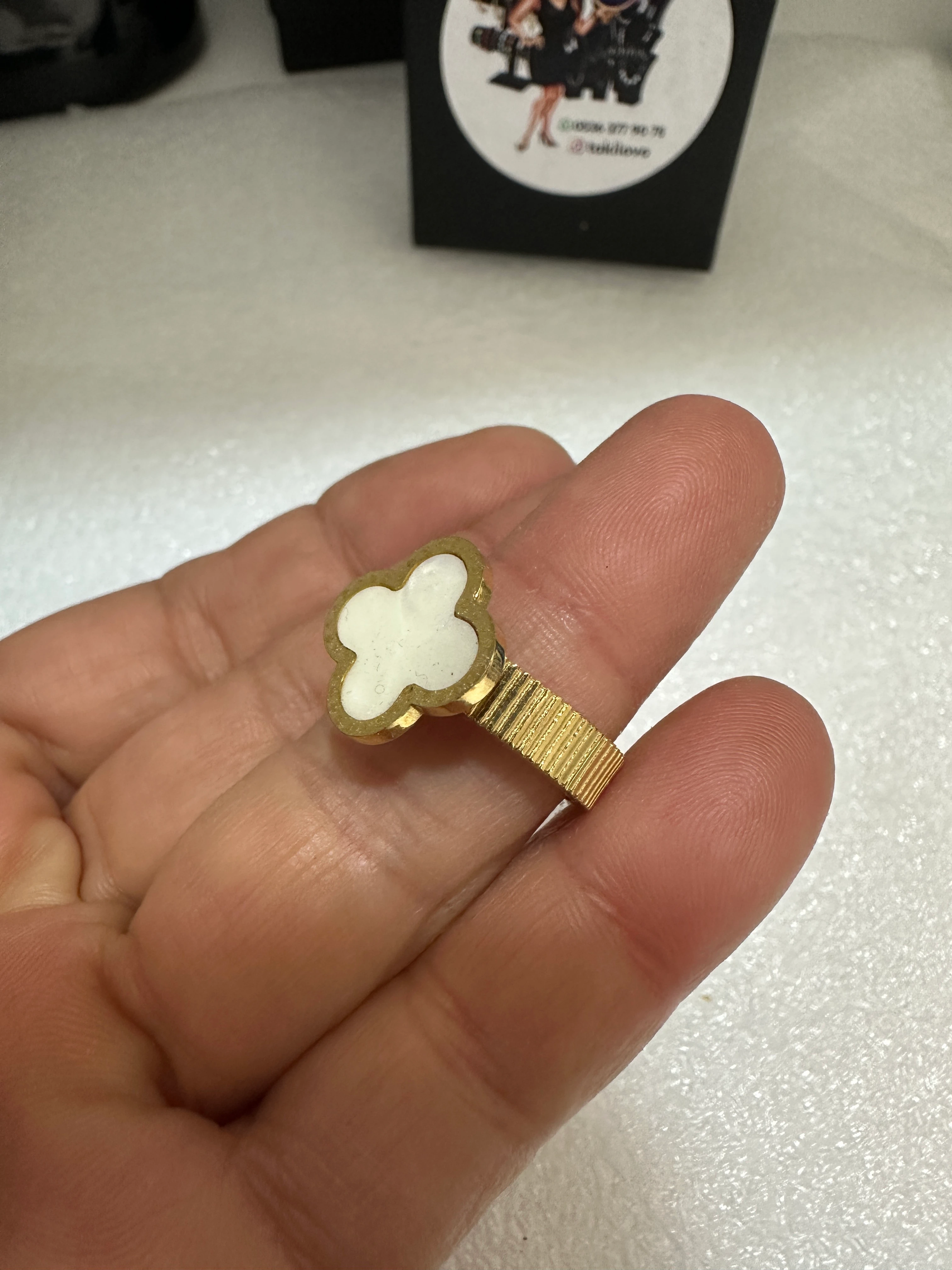 Çelik Vancelee Ölçüsüz Gold Yüzük