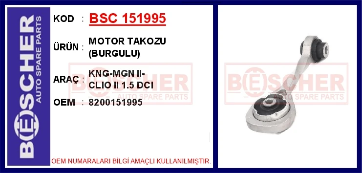 Motor Takozu Burgulu Kangoo-Megane II-Clio II 1.5 Dci