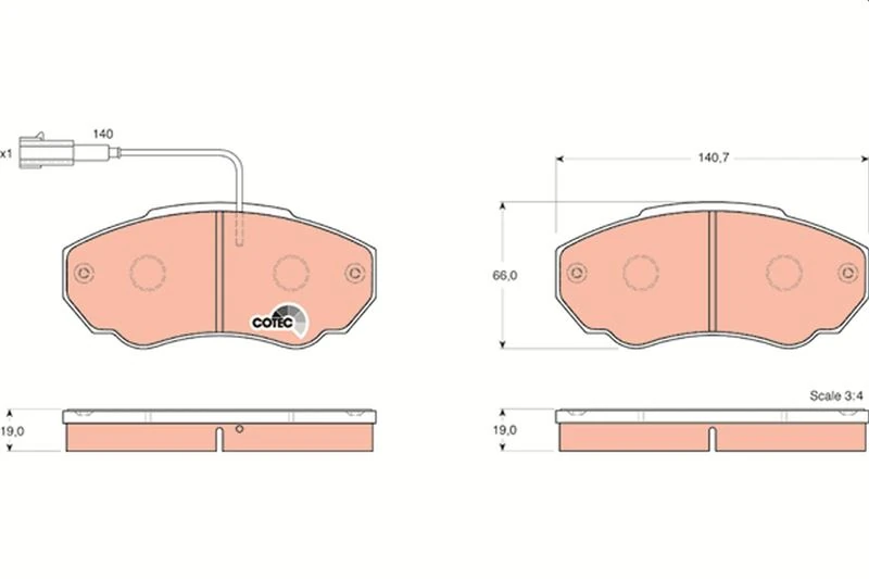 Ön Balata Fi̇şli̇ Ducato 02-06 Boxer 02-06 Jumper 02-06 K.ç Ti̇p 1400 Kg