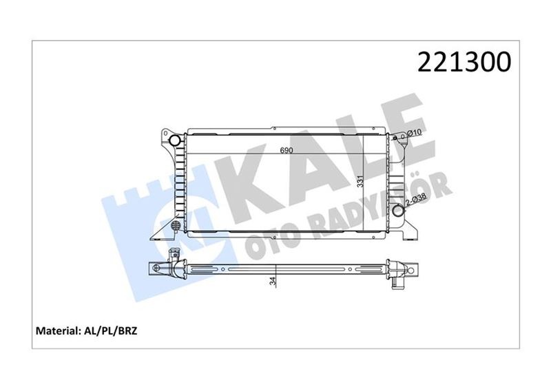 Motor Radyatoru Ac Transit Turbo T12 T15 2.5d 97 01 Manuel Uzun Tip Klimali 1 Sira Alb
