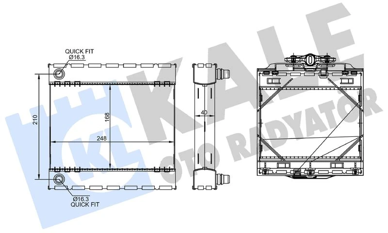 Ilave Su Radyatoru Sağ BMW F10 F01 F06 F07 F12 F13