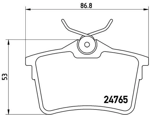 Arka Fren Balatasi P307 00>09 P308 07>14 Partner 08> Partner Tepee 08> Berlingo 08> C4 04>16 Xsara Picasso 99>11 Ds4 15>18