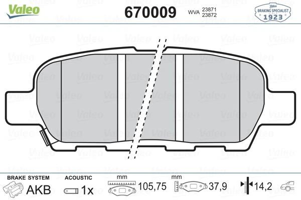 Arka Fren Balatasi Nissan Qashqai J10 07>13 X-Trail 07>13 Juke 10> Renault Koleos 08>