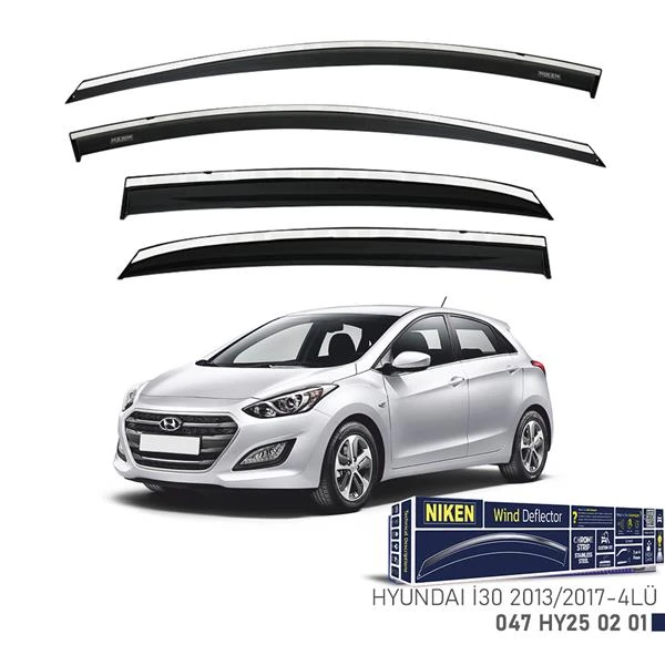 Kromlu Cam Rüzgarliği Hyundai I30 2013-2017 4lü