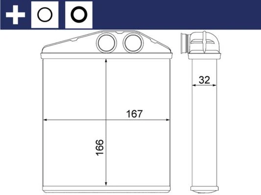 Kalori̇fer Radyatörü Opel Corsa C-Combo C-Tigra Twintop 1.2-1.4-1.8-1.3cdti-1.7cdti 00> 170x160 8f H351313531