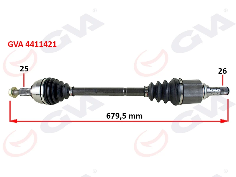 Komple Aks Sol Megane 3-Fluence 1.5 Dci̇ 6 Vi̇tes 09 680mm