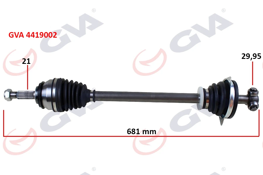 Komple Aks Sol Dacia Logan 06> Sandero 08> 1.4-1.6 681mm Benzi̇nli̇