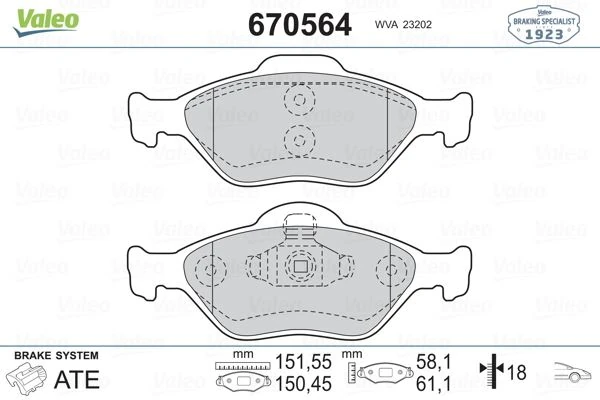 Ön Balata Fiesta 1.4tdci̇ Absli̇ 00 > Fusion 02 > Mazda 121 96 > Mazda 2 03>