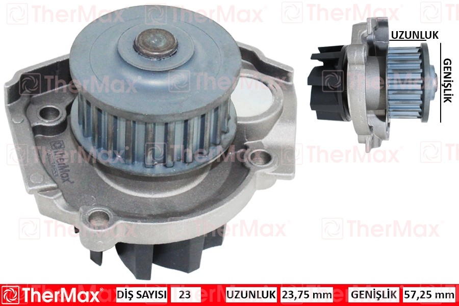 THERMAX Devirdaim Su Pompası ALFA ROMEO, FIAT, FORD, RENAULT