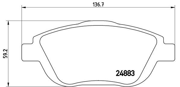 Ön Fren Balatasi Corsa F 19> Crossland 17> Mokka 20> C3 II-III-Aircross 09> C4 14> 208 19> 2008 19> Ds3 15> 15 İnç 283mm