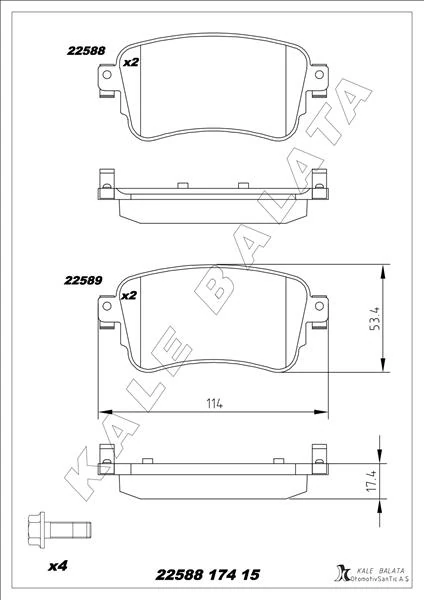Arka Fren Balatasi Zafira Life 19> Vivaro C 19> Jumpy III 16> Expert 16> Toyota Proace 16> 290 Mm