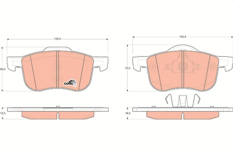 Ön Balata Volvo S60 00-10 S80 98-06 V70 97-07 Xc70 00-07 S70 97-00