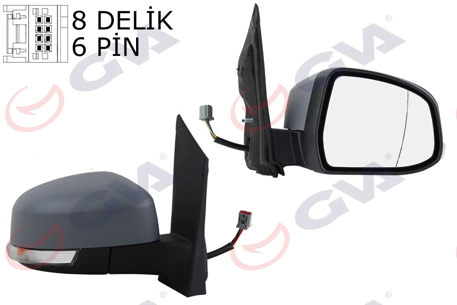 Dış Di̇ki̇z Aynası Sağ Ford Focus 08> Elektri̇kli̇-Isitmali-Si̇nyalli̇-Astarli-Asferi̇k 6 Fi̇ş Vm-6304ehpar