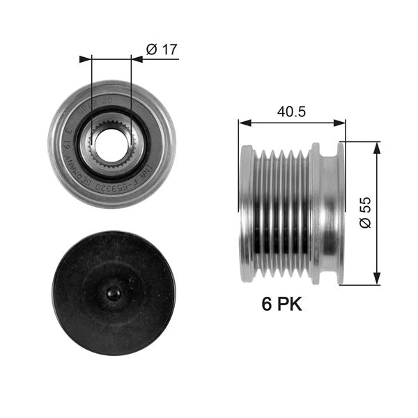 Alternator Kasnagi Mercedes W203 W210 W220 W639 B901>b906