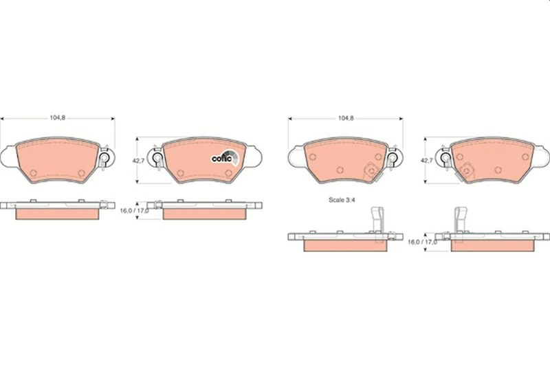 Arka Fren Di̇sk Balata Astra G 98>05 Zafira A 98>05 Corsa C-Combo C 03>09