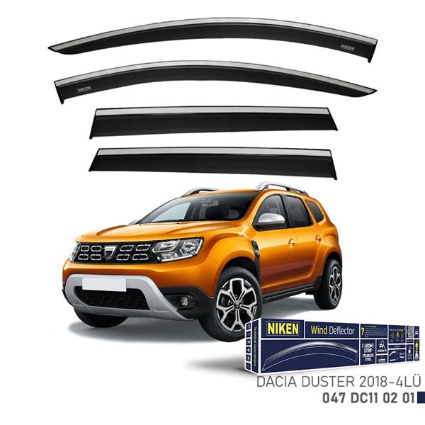Kromlu Cam Rüzgarliği Dacia Duster 2018-4lü