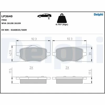 Arka Fren Balatasi Otomati̇k El Freni̇ Corsa F-C4-208-2008-Ds3