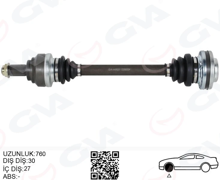 Komple Aks Arka Sol BMW E81 E82 E87 E88 E90 E91 E92 E93 600mm Di̇ş 30