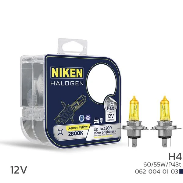Niken 12v H4 60/55w Sari Işik Ampul P43t 2800k