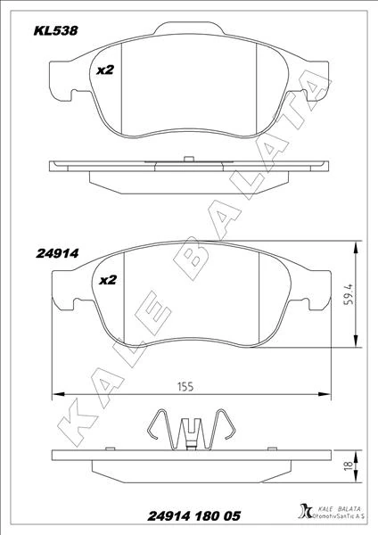 Ön Fren Balatasi Megane III 09> Scenic III 09>fluence 10>duster 10> Lodgy 12> Captur I 13>1.5 Dci 1.6 16v