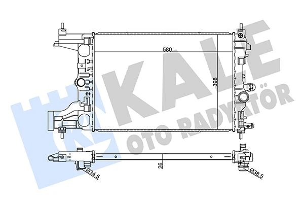 Motor Su Radyatörü Opel Astra J 09>15 1.3-1.7 A13dte A17dtl A17dtj