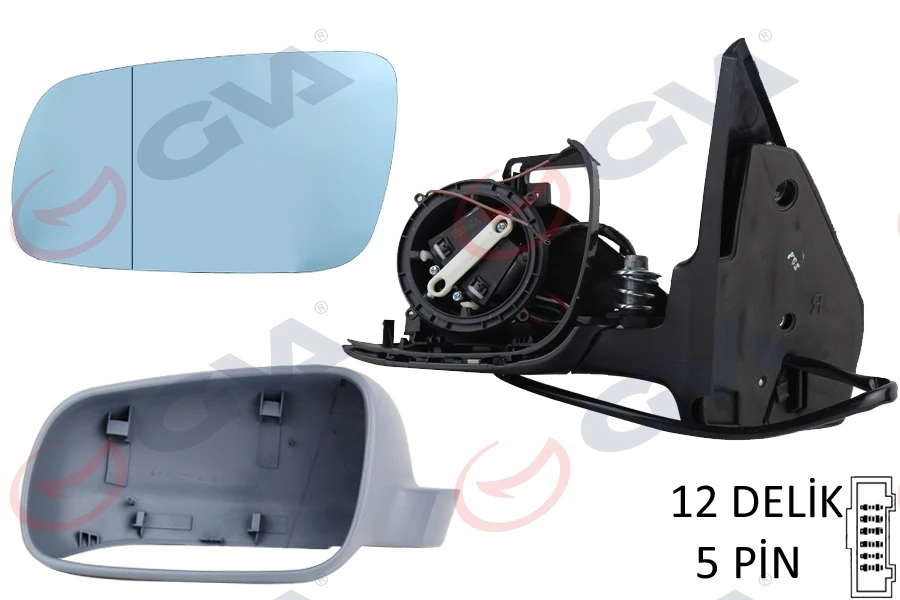 Dış Di̇ki̇z Aynası Sol Golf-Bora 98> Elektri̇kli̇ Astarli Konveks 5 Fi̇ş Vm-188al