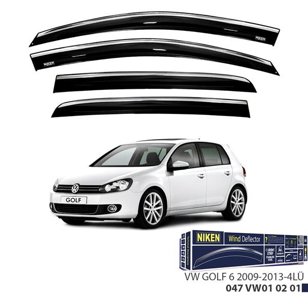 Kromlu Cam Rüzgarliği Volkswagen Golf 6 2009-2013 4lü