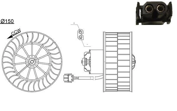 Kalorifer Motoru BMW E36 12v Klimasiz