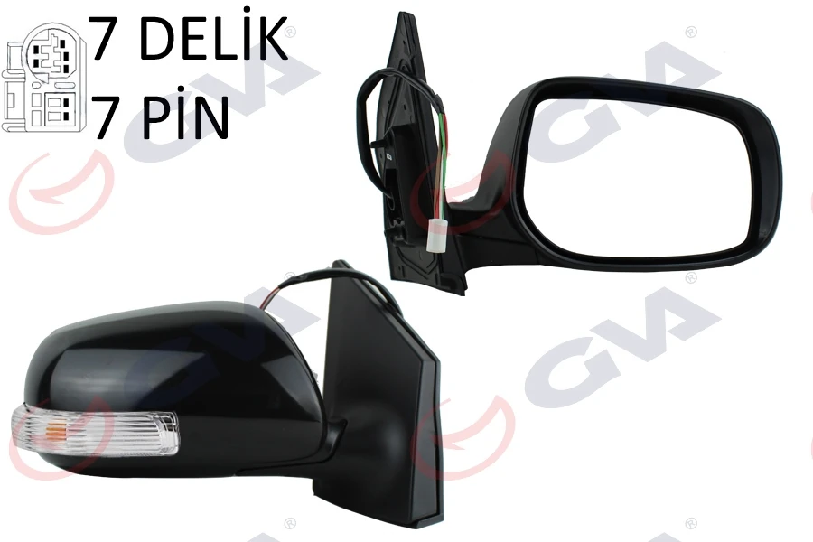 Dış Di̇ki̇z Aynası Sağ Corolla 08 Elektri̇kli̇ Isitmali Katlanir Si̇nyalli̇ Astarli Konveks 7 Fi̇ş Vm-6263ebr