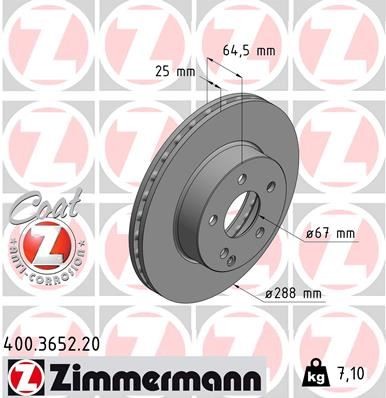 ZIMMERMANN Fren Disk MERCEDES-BENZ