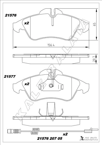 Fren Balatasi Ön Mercedes W638 B901>b904 . Volkswagen Lt 28-35-46