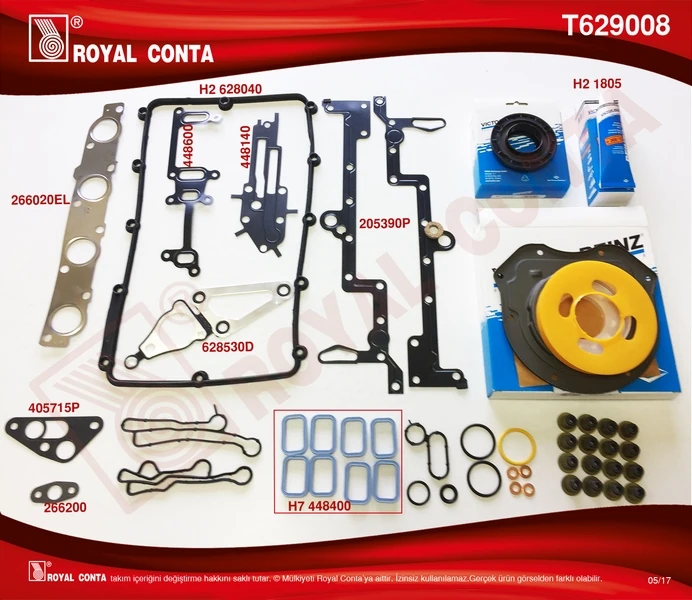 Motor Takım Conta Reinz Keç. Subp.lasti̇k Skc Si̇z Transit V348 11>14 V363 14 > Ranger 12 > 2.2tdci 155ps Euro5 A.ceker
