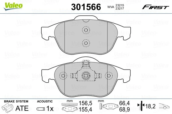 Ön Fren Balatasi Renault Laguna II 01 05 Laguna III 07 15 Megane II 02