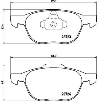 Ön Balata Focus 04>18 Cmax 07>19 Kuga I-II 08>14 Volvo V40 19> C30 06>12 S70 08>13s40 04>12 V50 04>12 Mazda 3 03>09 5 05>09