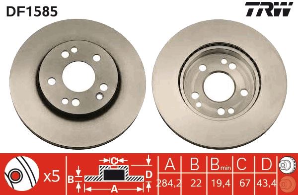 Fren Diski Ön Mercedes W201 W124 S124 C124 A124 R107
