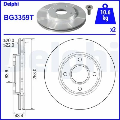 Ön Fren Aynası Focus 98-04 Fiesta 1.4tdci̇ 96>fusion 02>ka 03>mazda 2 03> 258x22x4dlxhavali 8213017