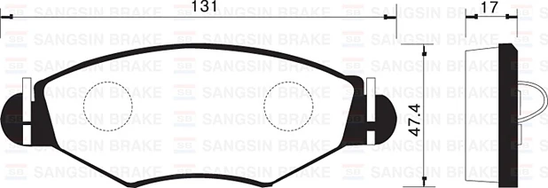 Ön Fren Balatasi Peugeot P206 1.4 1.6 09/98> P306 1.4 1.6 5/93>