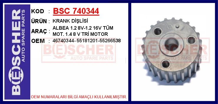 Krank Di̇şli̇si̇ Albea 1.2 8v-1.2 16v Tüm Mot. 1.4 8 V Tri̇ Motor
