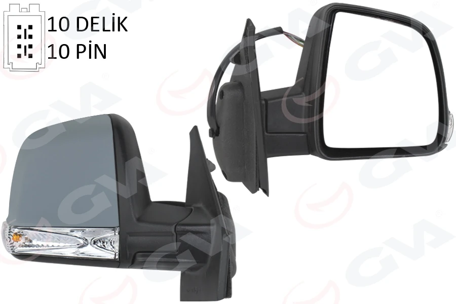 Dış Di̇ki̇z Aynası Elektri̇kli̇ Sağ Doblo III 2011 Md. Si̇nyalli̇ Katlanir / Power Flok Astarli 10 Fi̇ş