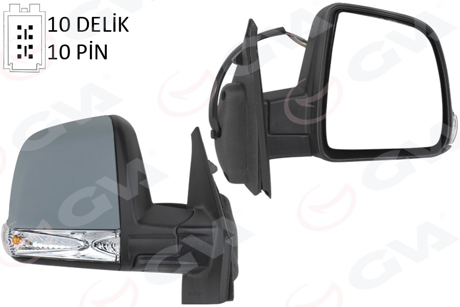 Dış Di̇ki̇z Aynası Elektri̇kli̇ Sağ Doblo III 2011 Md. Si̇nyalli̇ Katlanir / Power Flok Astarli 10 Fi̇ş