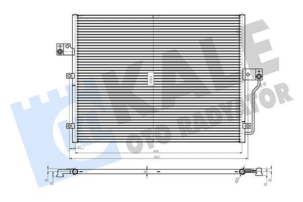 Kli̇ma Radyatörü Ssangyong Actyon I Actyon Sports I 2.0xdi̇ 06 Kyron 2.0xdi̇ 05 14 Rexton Rexton II 2 .7xdi̇ 04 Rodius I 2.7xdi̇ 05 Kurutucusuz Brazing Al-Al 600x456.6x16